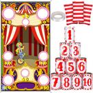 Carnival Bean Bag Toss Games PullCrease 14 unidades com banner