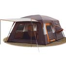 Carpa KTT Extra Grande para 12 Personas, 2 Habitaciones, 3 Puertas, 3 Ventanas