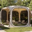 Carpa Mosquitero EAST OAK Plegable 3.7x3.7 m con Bolsa de Transporte Beige