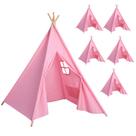 Carpa tipi Wilwolfer rosa para niños con luces y banderas, paquete de 6
