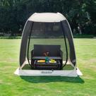 Carpa tipo casa Alvantor Pop Up para exteriores, toldo beige 1.8 x 1.8 m