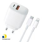 Carregador 20W Turbo Cabo Lightning USBC 1m Original