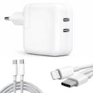 Carregador 50w Usbc Duplo Compatível Samsung e Compatível com Iphone 16 15 14 13 11 2x Cabos Carregador 50w Usbc Duplo Compatível Samsung e Compatível com Iphone 16 15 14 13 11 2x Cabos