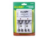 Carregador Allight A-612 AA AAA 9V Bivolt Automático Recarga Segura para Pilhas Recarregáveis LED
