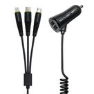 Carregador Automotivo Multilaser CB140 3 Conectores Preto Carregador Automotivo Multilaser CB140 3 Conectores Preto
