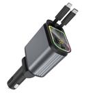 Carregador Automotivo Retratil Turbo USB Carro Veicular Caminhao Suvs Caminhonete Projetor Teto Tablet Celular Smartphon
