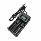 Carregador Bateria Duplo Lcd 18650 16340 14500 26650Lanterna