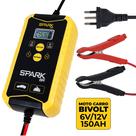 Carregador Bateria Inteligente Automotivo Portátil 6V 12V 150AH Spark BR Carro Moto Reparo Automático Carregamento Rápido Bivolt