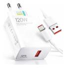 Carregador Celular 120w Rapido Compatível Xiaomi Poco X5 X6 X7 Pro Xiaomi 12t 13t 14t 15t Redmi 12 13 14 Cabo Tipo C