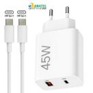 Carregador Celular 45w Turbo Power Usb A + Usb-c Com Tipo C com Anatel
