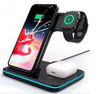 Carregador Celular Fone relógio Indução Sem Fio 3 em 1 Carregador Celular Fone relógio Indução Sem Fio 3 em 1