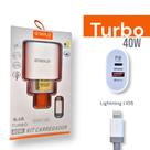 Carregador Celular Lightning iOS Turbo 40w Cabo 1m + Fonte