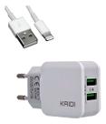 Carregador Celular Smartphone Turbo 2 Usb Cabo Tipo C