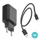 Carregador compativel Motorola Turbo Power 15W Tipo usb-c c/ Cabo Preto