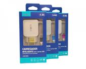 Carregador Completo com Cabo V8 4.8A Fixo INOVA CAR-9009-V8