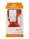 Carregador Completo Micro USB V8 A'Gold Fonte Cabo 2.1A CA10-1
