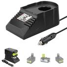 Carregador de bateria Carregador de carro HXTMOJU para bateria Ryobi 18V