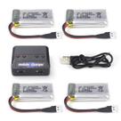 Carregador de bateria Cheerwing 4 em 1 com 4x 3,7V 350mAh Lipo