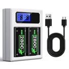 Carregador de bateria Conqto 2800mAh USB-C para Xbox One
