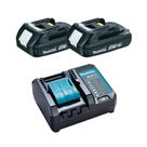 Carregador De Bateria DC18WC + 2 Baterias 18v 1,5ah Makita