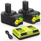Carregador de bateria Energup 18V 6.5Ah, pacote com 2 portas