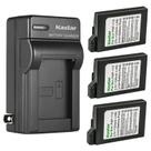 Carregador de Bateria Kastar Kit com 3 para Sony PSP 1200mAh