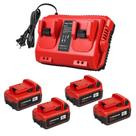 Carregador de bateria KOOMICY 18V 6,0Ah com 4 unidades
