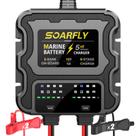 Carregador de Bateria Marítima SOARFLY 2 Bancos 12V 10A à Prova dÁgua