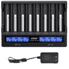 Carregador de bateria XTAR VC8 Plus 21700 18650 de 8 compartimentos com LCD