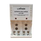 Carregador de Baterias e Pilhas Recarregável Rápido Bivolt - Carrega AA, AAA, 9V