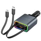 Carregador de carro Bakeey retrátil 4 em 1 131W USB-C Type-C PD