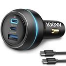 Carregador de carro Drone LKTOP 100W para DJI com 3 portas USB-C/USB-A Carregador de carro Drone LKTOP 100W para DJI com 3 portas USB-C/USB-A