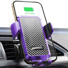 Carregador de carro sem fio JOYMASS 15W Auto Clamping Vent Mount Purple Carregador de carro sem fio JOYMASS 15W Auto Clamping Vent Mount Purple