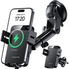 Carregador de carro sem fio MOKPR 15W com fixação automática para iPhone/Samsung