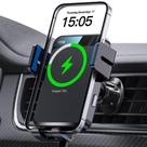 Carregador de carro sem fio MOKPR, fixação automática, suporte de ventilação de 15 W