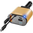 Carregador de carro SUPERONE retrátil 4 em 1 Fast Charge 60W