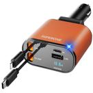 Carregador de carro SUPERONE retrátil 4 em 1 Fast Charge 60W