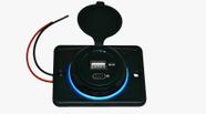 Carregador de Celular Automotivo 1 USB + 1 USB Power C/ Moldura - RS-1113U BR Carregador de Celular Automotivo 1 USB + 1 USB Power C/ Moldura - RS-1113U BR