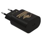 Carregador de celular turbo ultra rápido PD USB-C 25W sem cabo preto - Comesp
