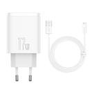 Carregador De Parede 17w Baseus 3x Usb P/ iPhne C/ Cabo 1m