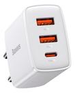 Carregador de Parede Baseus Compact Turbo 30w Pd Tipo-C + 2 Usb Carregador de Parede Baseus Compact Turbo 30w Pd Tipo-C + 2 Usb