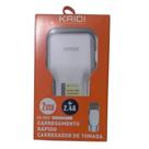 Carregador de Parede com 2 USB Tipo C kaidi KD-605C 2,4A Carregador de Parede com 2 USB Tipo C kaidi KD-605C 2,4A