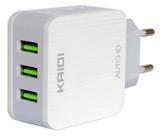 Carregador De Parede Com 3 Saídas Usb Universal Rápido Kaidi