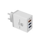 Carregador de Parede Universal Turbo Triplo Com 3 Portas USBA até 18W Rápido Certificado Anatel Gshield Branco