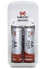 Carregador de Pilhas AA/AAA/9v Bi-volt - MOX (MO-CP31) Carregador de Pilhas AA/AAA/9v Bi-volt - MOX (MO-CP31)
