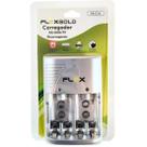 Carregador de Pilhas AA/AAA/9V FXC16 Bivolt Flex