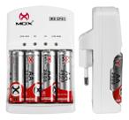 Carregador de Pilhas AA/AAA/9v Rápido Com 4 Pilhas AA Recarregáveis 2600 mah Bivolt Carregador de Pilhas AA/AAA/9v Rápido Com 4 Pilhas AA Recarregáveis 2600 mah Bivolt