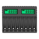 Carregador De Pilhas Aa/aaa Para 8 Pilhas Com Display