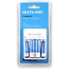 Carregador De Pilhas Multilaser Aa/Aaa + 2 Pilhas Aa 2500Mah + 2 Pilhas Aaa 1000Mah - CB045