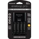Carregador de pilhas panasonic eneloop pro com 4 aa 2550mah